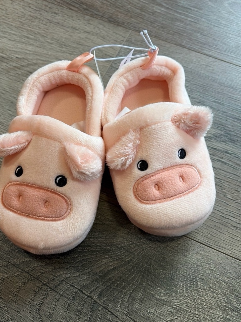 Old Navy Pink Plush Piglet Kids Slippers